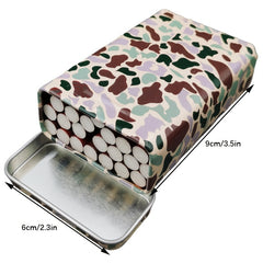Metal Cigarette Box with 20 Incense Sticks, Integrated Portable Holder