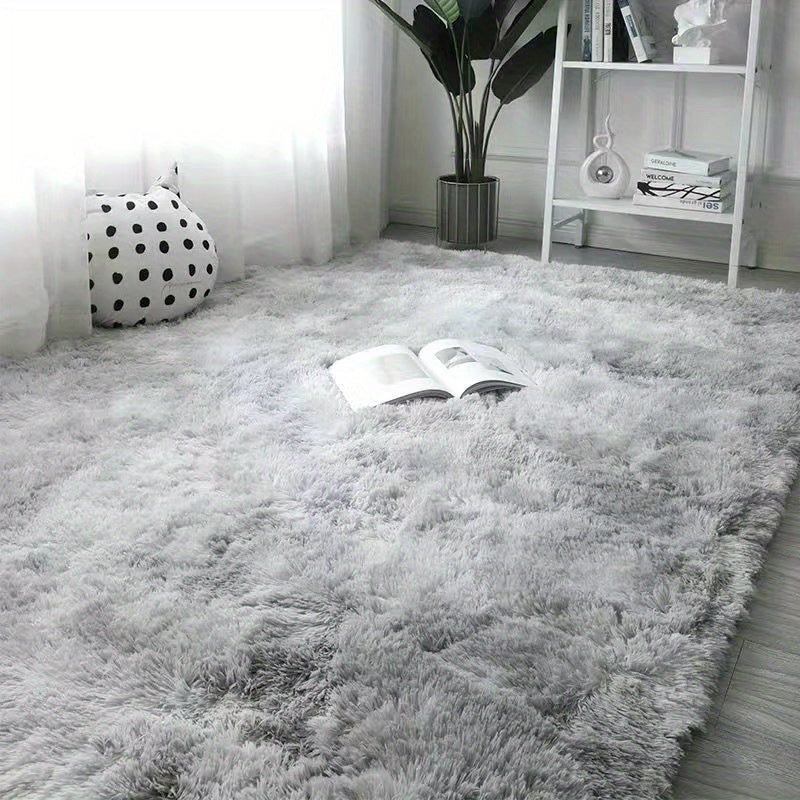 Light Grey Area Rugs Soft Fluffy Carpets for Living Room Bedroom Kids Room