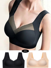 2pcs Wireless Push Up Bras Comfy & Breathable Everyday Lingerie