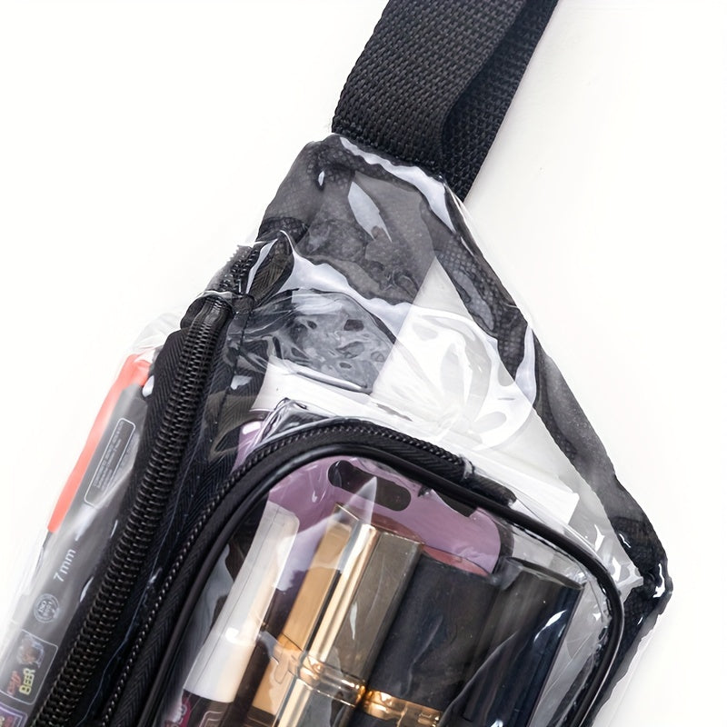 Transparent PVC Waist Bag for Outdoor Travel and Commute