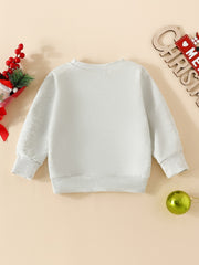 Baby Christmas Sweatshirt Kids Round Neck Casual Pullover Top