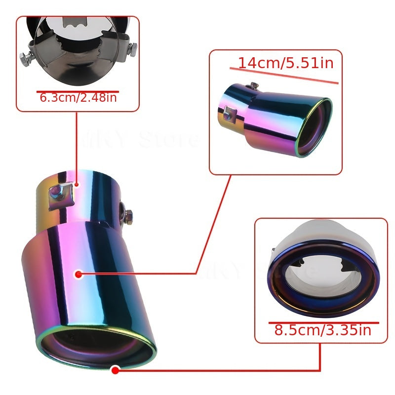 Colorful Car Exhaust Muffler Tail Pipe Stainless Steel Tail Throat