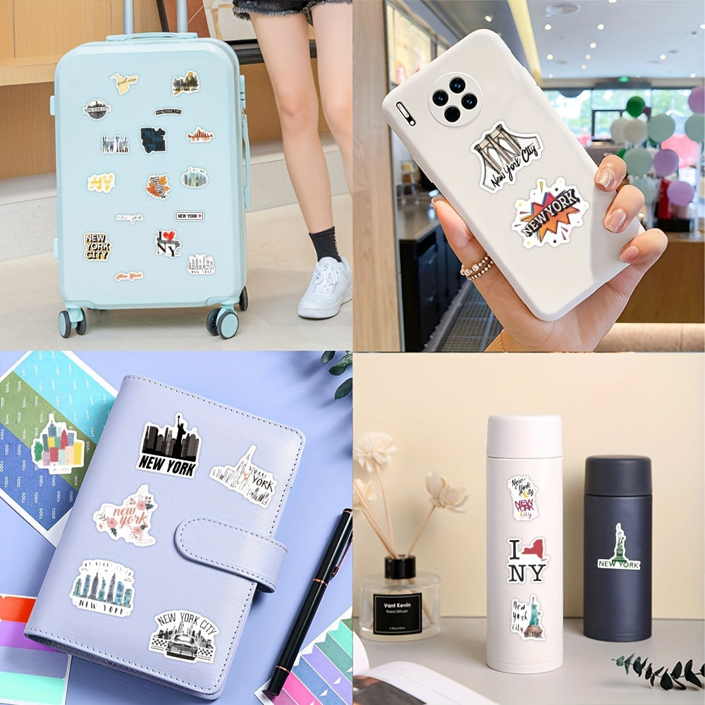 61PCS York Vinyl Stickers Waterproof Scrapbook Journaling Laptop Skateboard