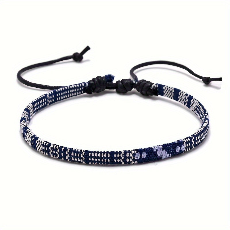 Adjustable Boho Style Braided Bracelet Outdoor Sports Wristband
