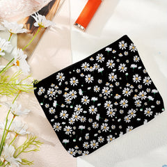 Daisy Makeup Bag Organizer Large Capacity Canvas Travel Toiletry Bag
