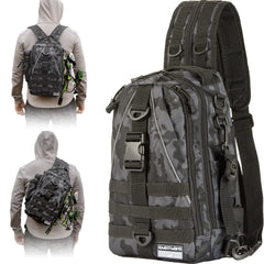 Ghosthorn Fishing Backpack with Rod Holder Tackle Sling Bag for Men