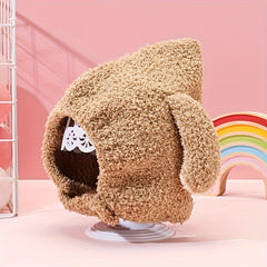 Winter Rabbit Ear Baby Hat Plush Knitted
