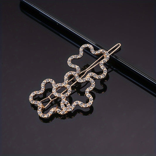Rhinestone Hair Clip Bobby Pin Side Clip Non Slip Bangs Clip