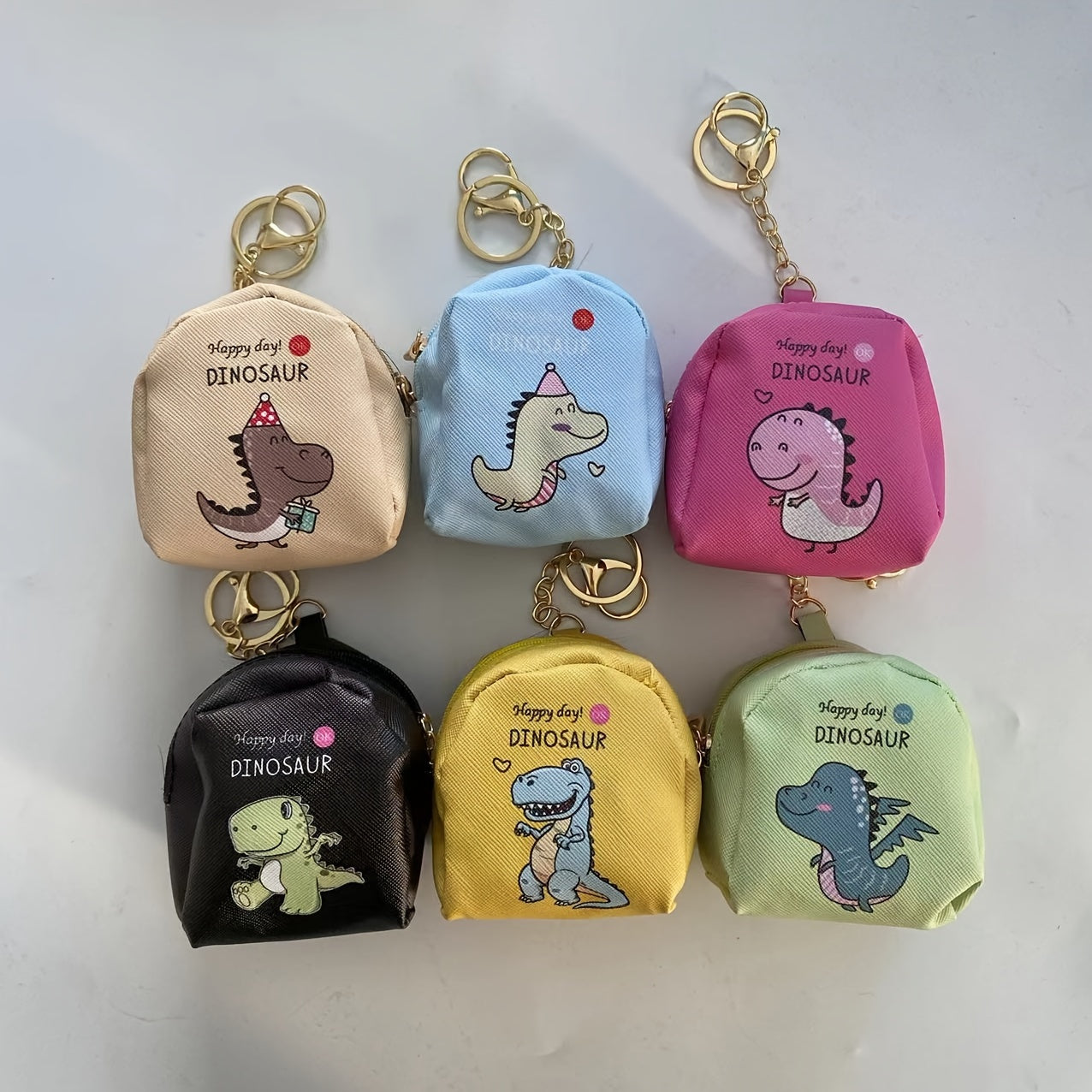 Small Dinosaur Coin Purse Portable Storage Bag for Outdoor Travel