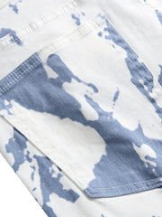 Men's Slim Fit Print Jeans Street Style Denim