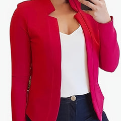 Women's Solid Long Sleeve Slim Fit Blazer