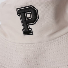 P Embroidery Bucket Hat Casual UV Protection Fisherman Cap Sunscreen Basin Hat