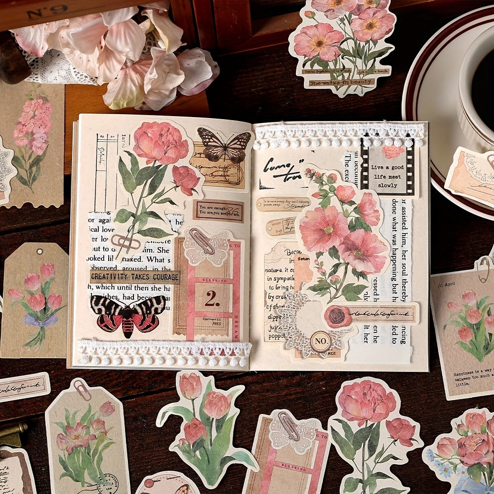 20pcs Special Paper Bouquet Love Series Sticker Pack - Non adhesive