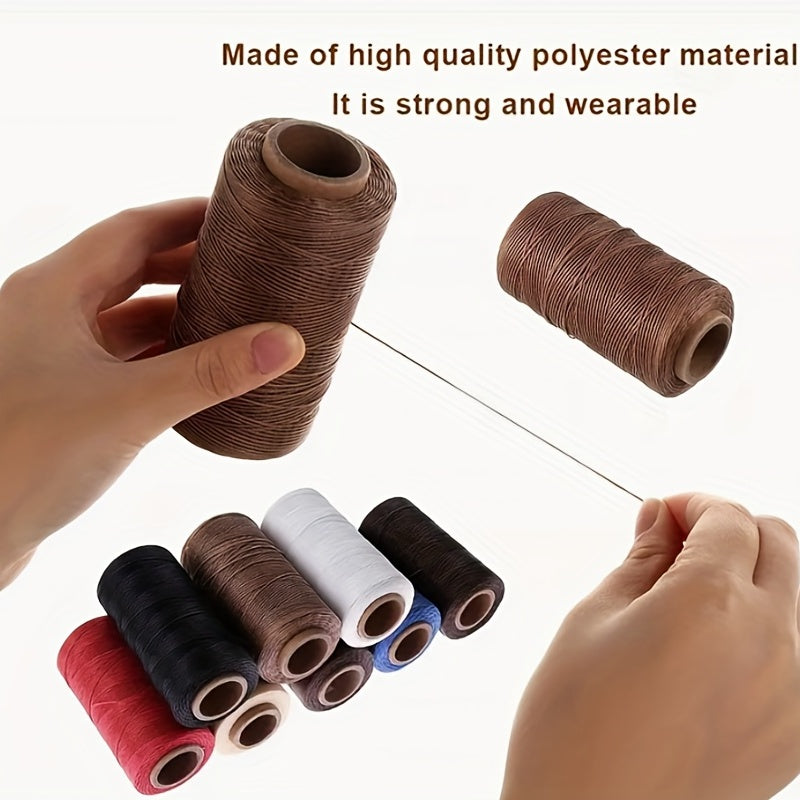 1MM Braided Leather Wax Thread 50M/150D Roll DIY Sewing Cord