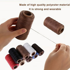 1MM Braided Leather Wax Thread 50M/150D Roll DIY Sewing Cord