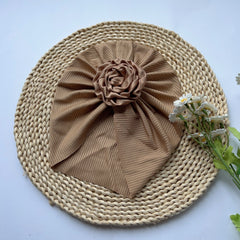 Baby Girls Flowers Decor Cap Soft Hair Wrap Head Accessories