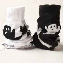 Cartoon Ghost Print Socks Halloween Mid Tube Women's Stockings