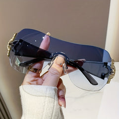Y2K Rhinestone Gradient Sunglasses UV400