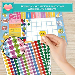 1170 Pcs Happy Heart Stickers Colorful Self Adhesive Love Labels
