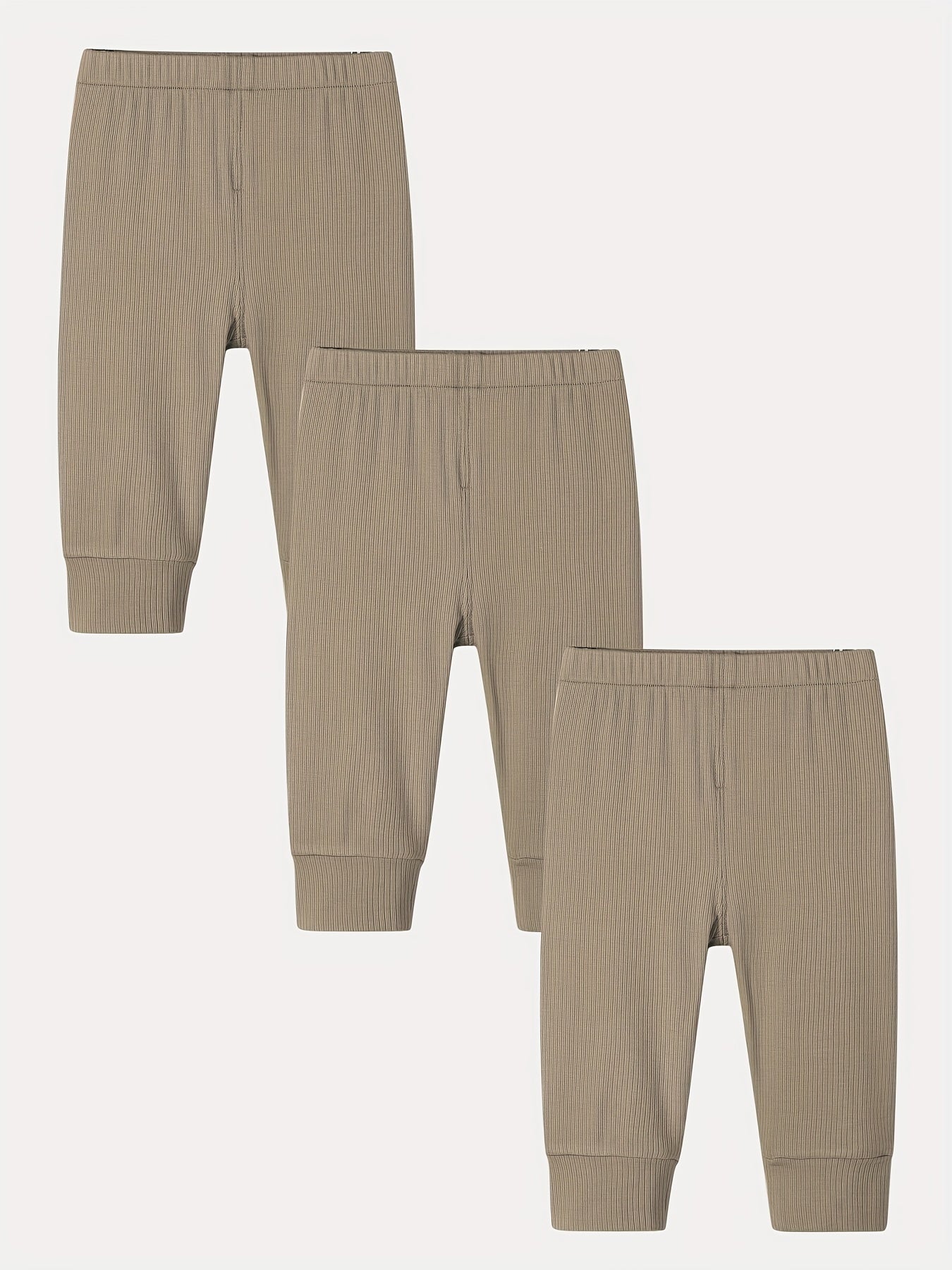 3pcs Toddler Baby Comfy Stretchy Cropped Pants