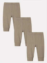 3pcs Toddler Baby Comfy Stretchy Cropped Pants