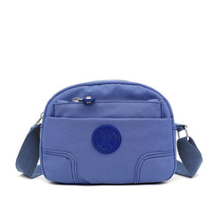 Solid Canvas Crossbody Bag Women's Large Capacity Zipper Baguette Bag