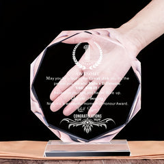 Transparent Trophy Awards With Case Personalized Engraved Medals 3.9in 4.7in