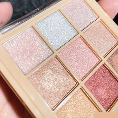 Earth Tone Eyeshadow Palette Glitter Matte Powder Long Lasting Eye Makeup