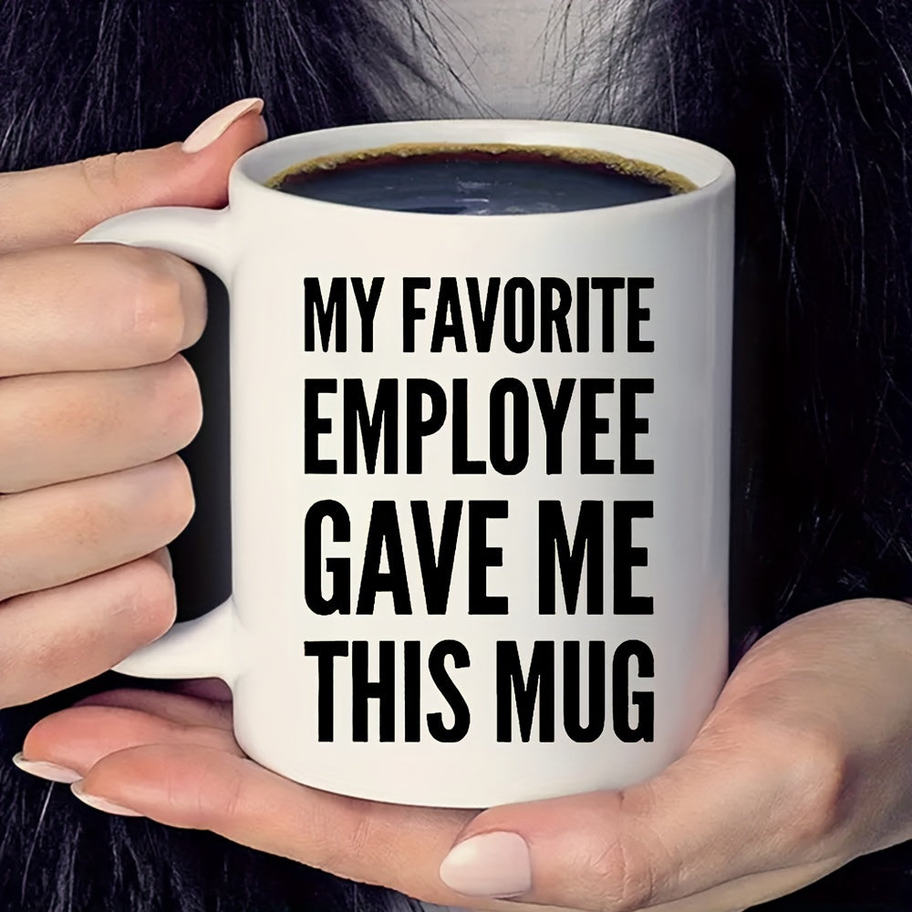 325ml 11oz Letter Printed Ceramic Coffee Mug Cup for Hot or Cold Drinks