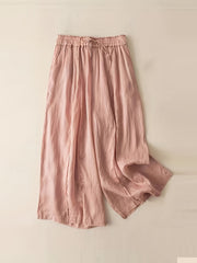 Casual Wide Leg Drawstring Pants for Women