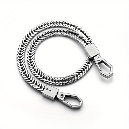 Men's Metal Chain Leather Belt Wallet Keychain Hip Hop Jewelry