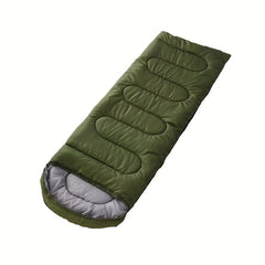 Envelope Camping Sleeping Bag With Hat Portable Thickened Warm Sleeping Bag