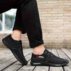 Men's Canvas Sneakers Lace-up Walking Shoes