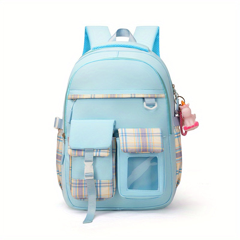 Kids Schoolbag with Spine Protection and Pendant