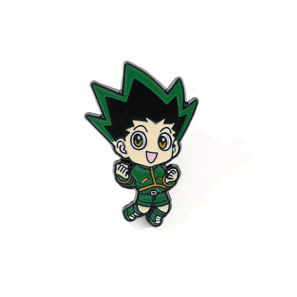 Anime Character Pin Set for Boys - Decorative Metal Badges
