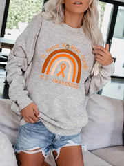 Graphic Print Pullover Sweatshirt for Women