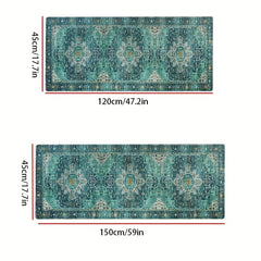 Boho Medallion Laundry Room Rug Runner Non Slip Vintage