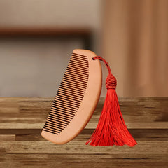 Handcrafted Wooden Hairbrush with Tassel - Hair Massage and Styling