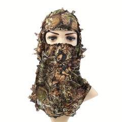 3D Leaf Ghillie Camo Mask Full Coverage Breathable Mask for Turkey Hunting
