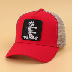 Dragon Embroidery Patch Trucker Hat Baseball Cap Lightweight Sunshade