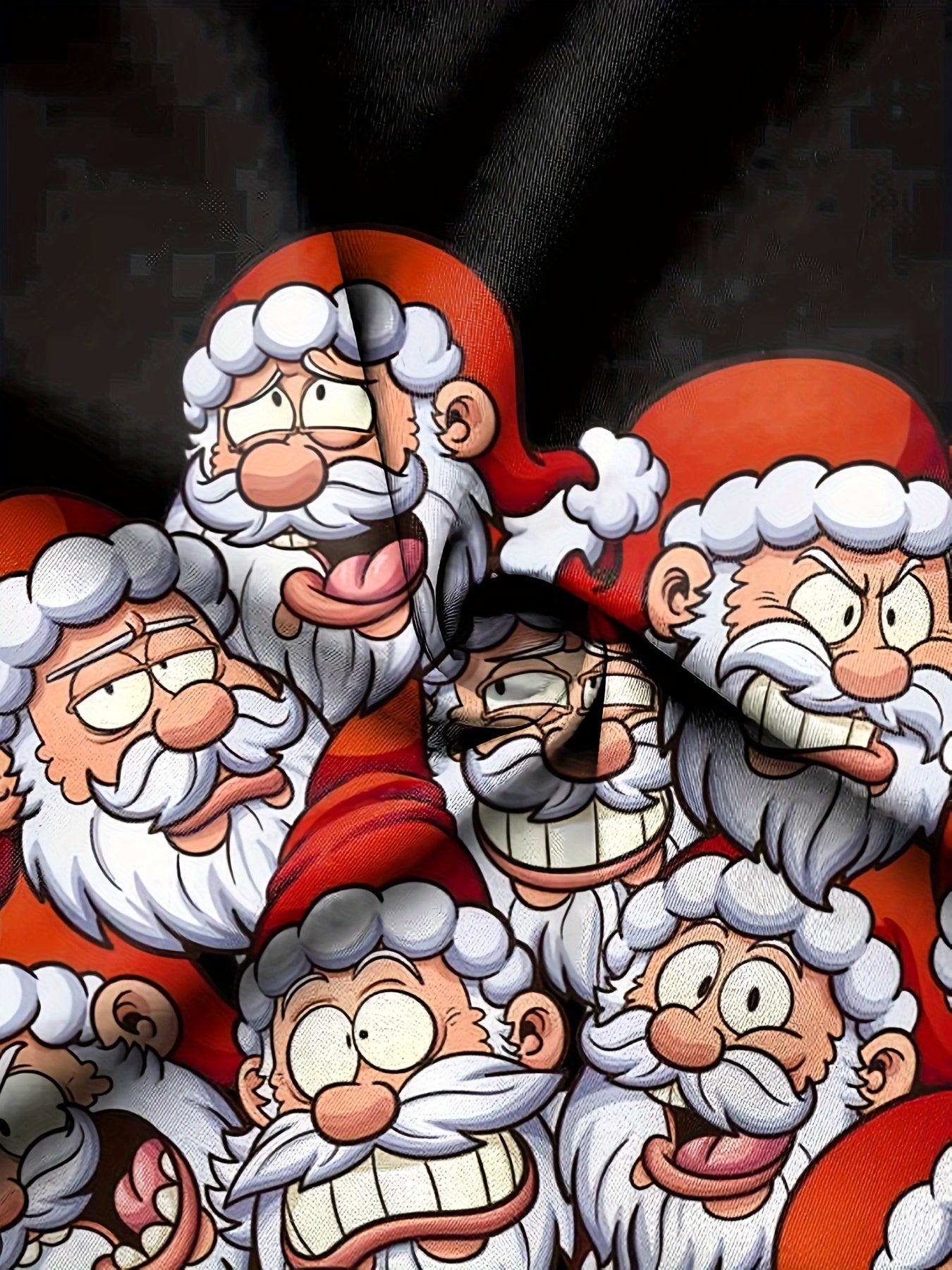 Kids Santa Graphic Hoodies Long Sleeve Pullover for Christmas