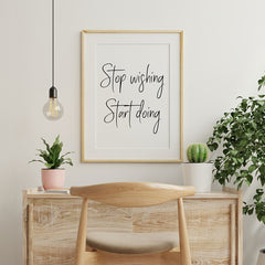 6pcs Artistic Handwriting Font Canvas Wall Art Inspirational Sentence Poster