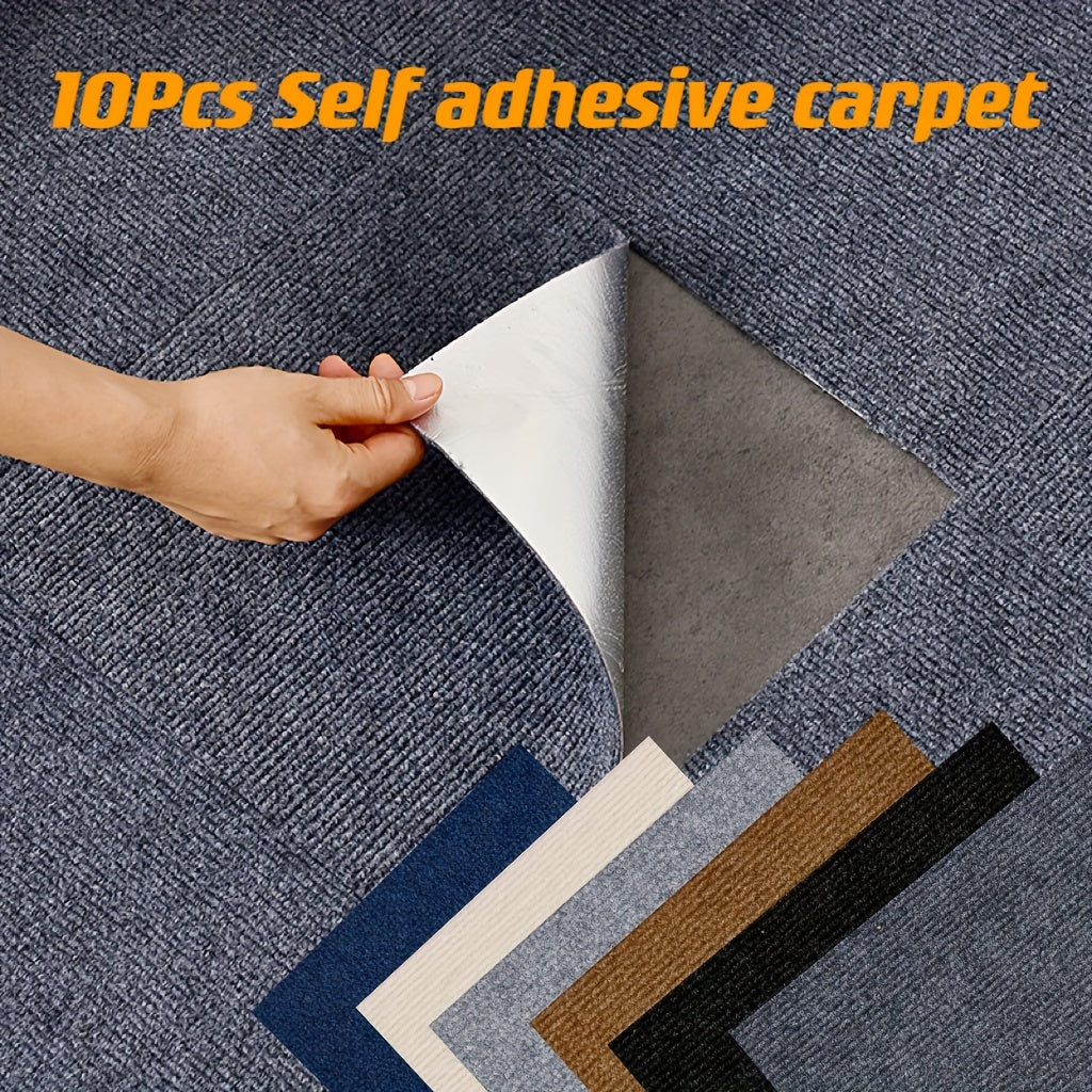 10pcs Wall Tile Stickers Easy to Stick and Peel Self-adhesive Washable Carpet
