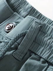 Comfy Men's Solid Shorts with Elastic Waist for Summer Workouts