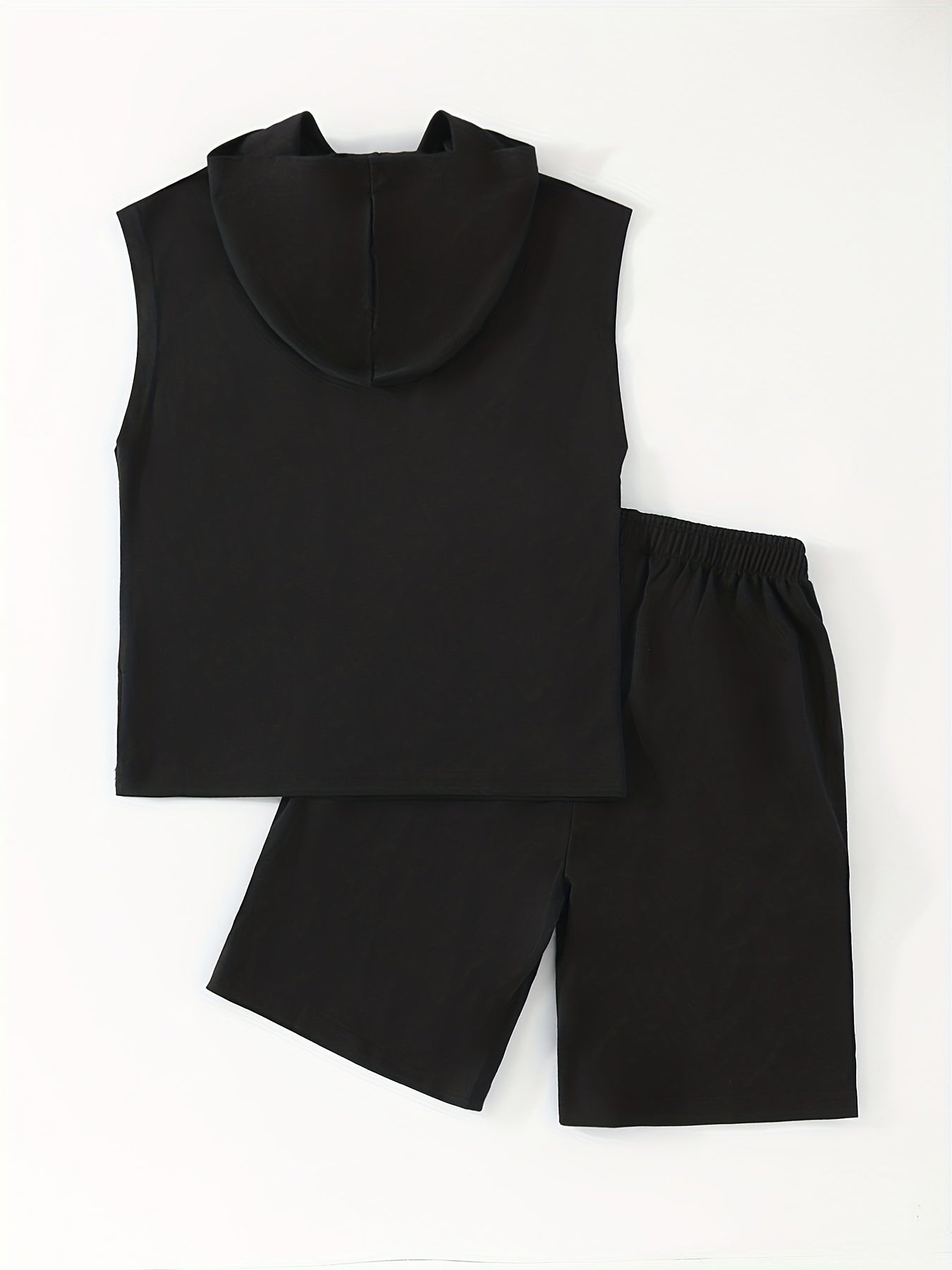 Boys Casual Hooded Tank Top & Shorts Set Summer Clothes