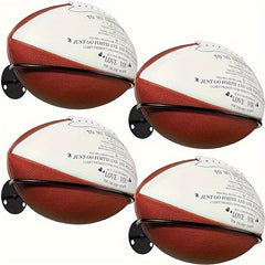 4pcs Wall Mounted Ball Storage Display Rack Metal Ball Holder For Various Balls