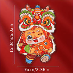 6pcs Year Of The Dragon Red Envelopes Spring Lucky Money Packets