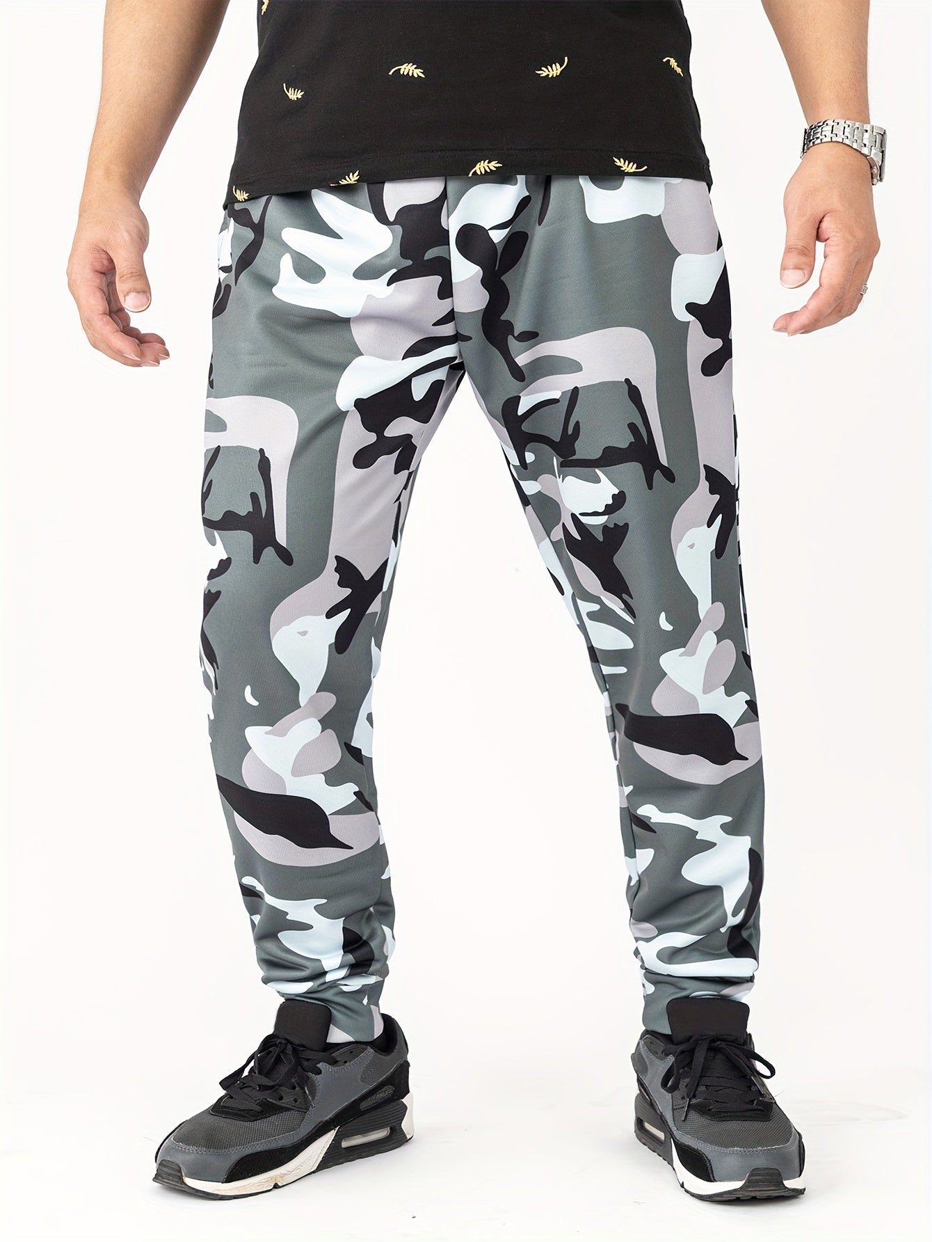 Men's Camo Drawstring Sweatpants Loose Fit Joggers