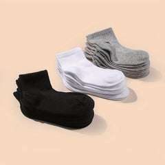 12 Pairs Kids Breathable Short Socks for Daily Wear