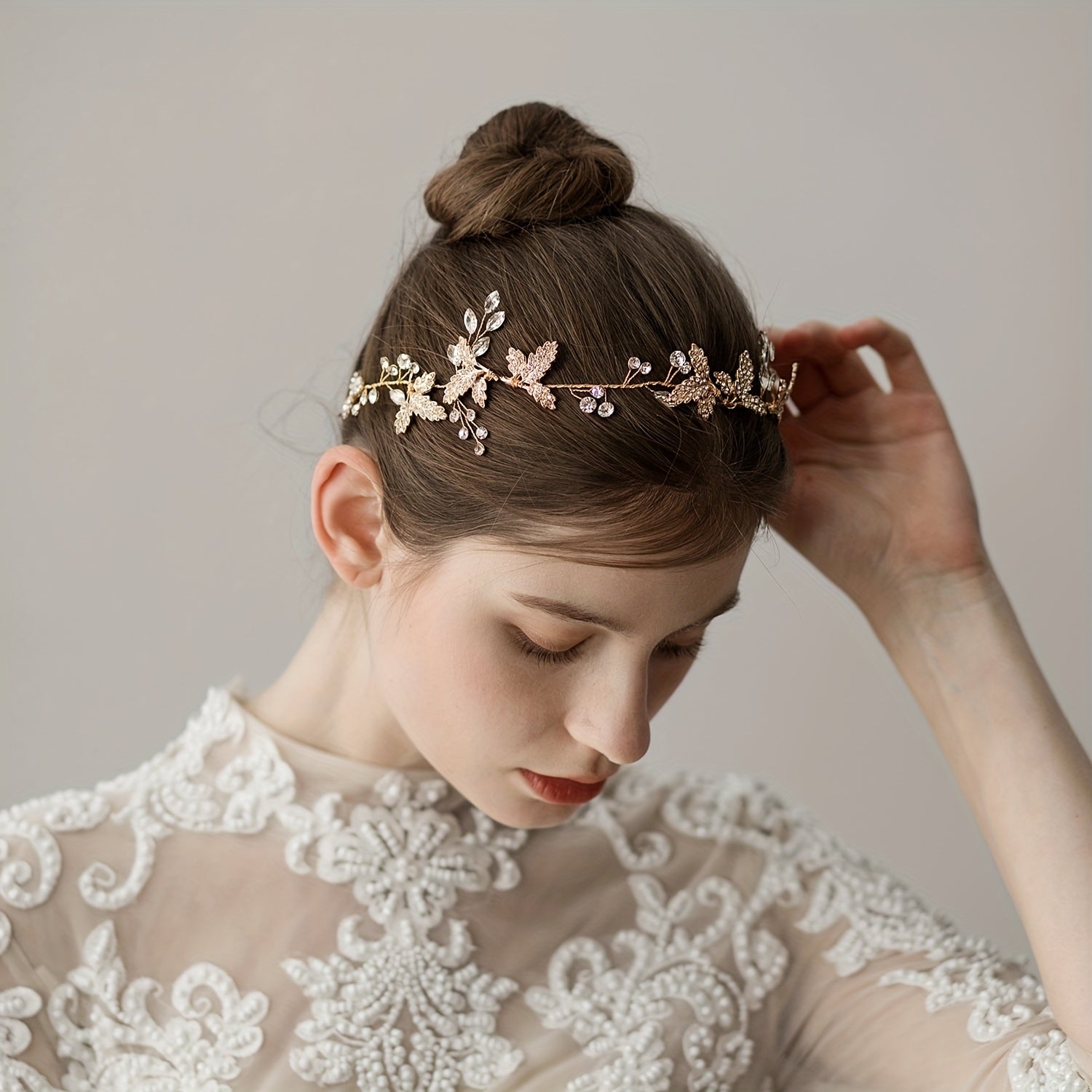 Crystal Leaf Head Piece Bridal Wedding Hair Accessories